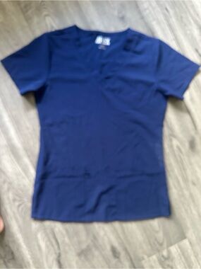 Navy Women's V-Neck Scrub Top and Pants